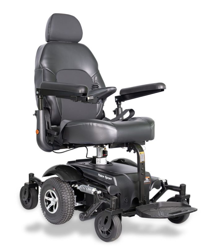 Vision Sport Power Wheelchair with Power Seat Lift — 300 lb Capacity - Medical Mobility Supply