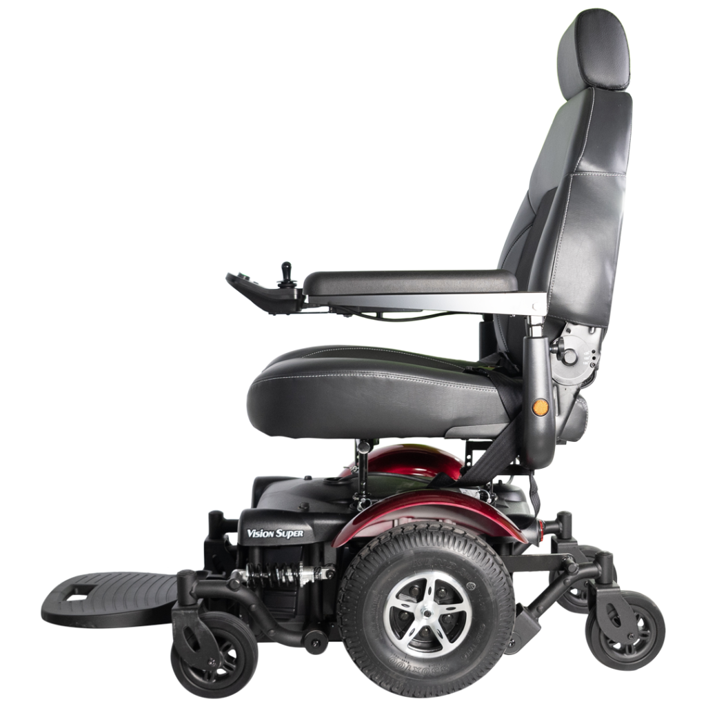 Vision Super Heavy-Duty Power Wheelchair with Power Seat Lift — 400 lb Capacity